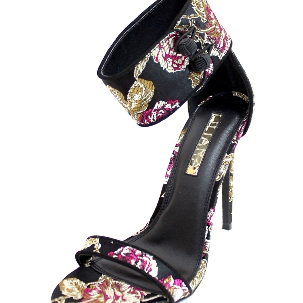 Multi color Open Toe Stiletto Heel Sandals - Picture 4 of 5